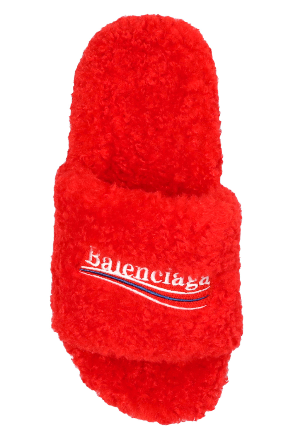 Red Furry slides with logo Balenciaga IetpShops GB LOEWE